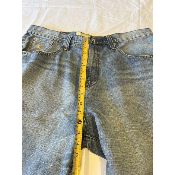 Vintage Rocawear‎ Blue Denim Shorts Mens Size 40 Y2K Baggy Embroidered Oversized - Picture 11 of 13